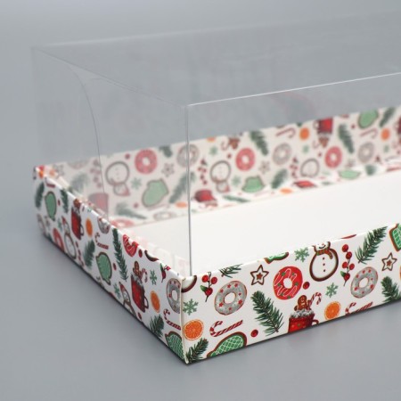 Box for dessert "cookies", 22 x 8 x 13.5 cm, new year-5