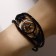 Bracelet Skin "Spit Double" note, black color in ferrous metal, l = 21 cm