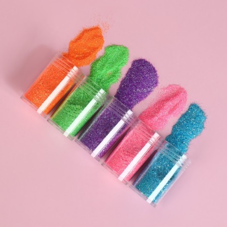 Sparkles for decor, small, 12 jars, multi -colored-2