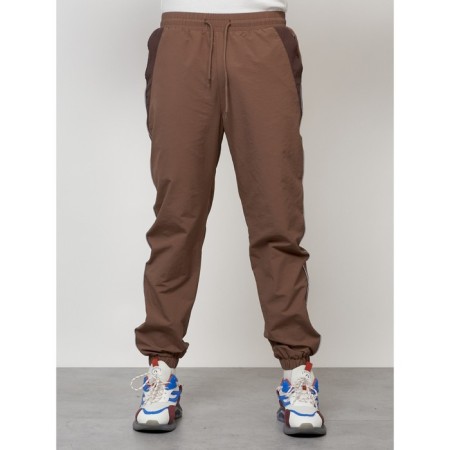 Male tracksuit, size 50, brown color-4