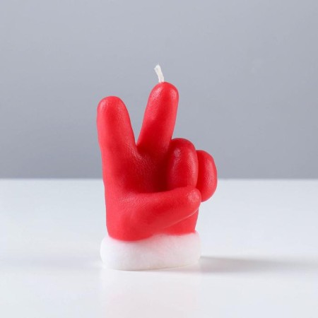 Decorative candle "New Year's greetings", 6x5x9.5 cm-1