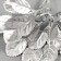 Artificial plant for creativity "Round leaves" 1 bouquet = 6 branches silver 13 cm