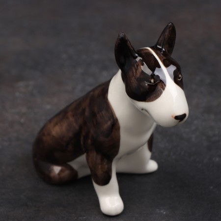 Porcelain figurine "Black-white Bulberry", 10 cm, copyright painting