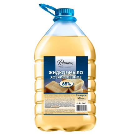 Liquid laundry soap 65% ROMAX, 5 liters