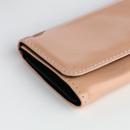 Women's wallet on magnet, beige color-3