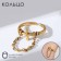 Ring "beads" with a chain, color black gold, dimensionless
