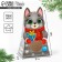 Folding box with the Cat window, 9 x 15.6 x 6 cm, New Year