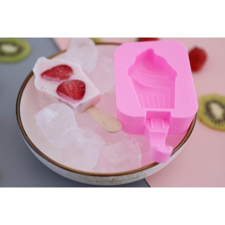 Form for ice cream of the Dilan "Capcake", silicone, 14 × 7.5 × 2.5 cm, pink color-10