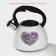 A kettle with a stainless steel whistle “Heart”, 3 l, with an indicator of heating
