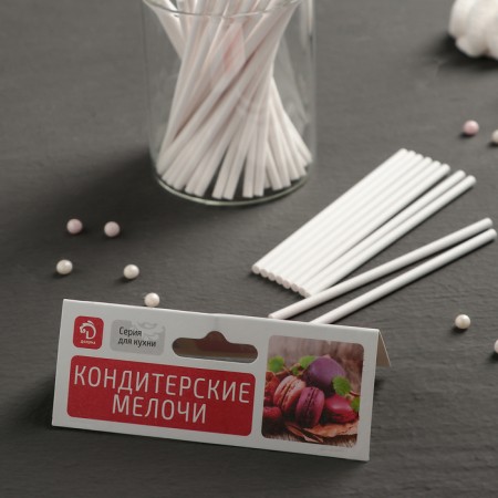 A set of sticks for confectionery products, D = 0.3 cm, 10 cm, 50 pcs-1