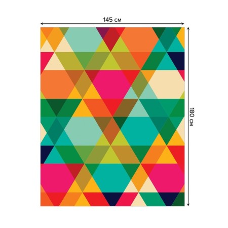 Groundpress on the table "Pattern with triangles", rectangular, oxford, size 145x180 cm-1