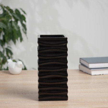 VAZ Coramics Table "Thiago" stripes, 19x9 cm, black