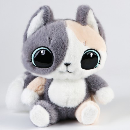 Soft toy "cat", 23 cm, gray color