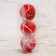 Set of balls plastic D-8 cm, 3 pcs "Galata Wave" Red-White