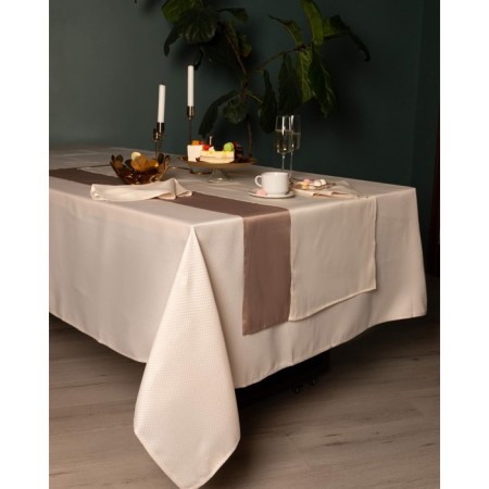 Tablecloth, size 140x180 cm, beige color