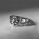 Ring "Paw" with the heart, the color is silver, dimensionless