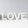 Panel letters "Love" The height of the letters 20 cm, set 4 details white