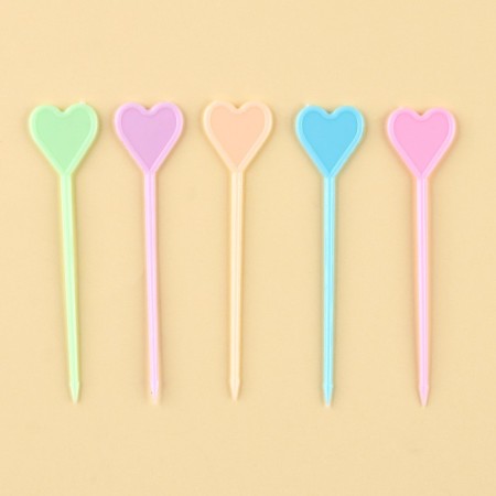 Skewers "Heart", in a set 50 pieces, color mix