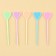 Skewers "Heart", in a set 50 pieces, color mix
