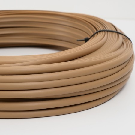 Artificial Roatan Smooth 7 mm 100 m half a pipe (beige)-2