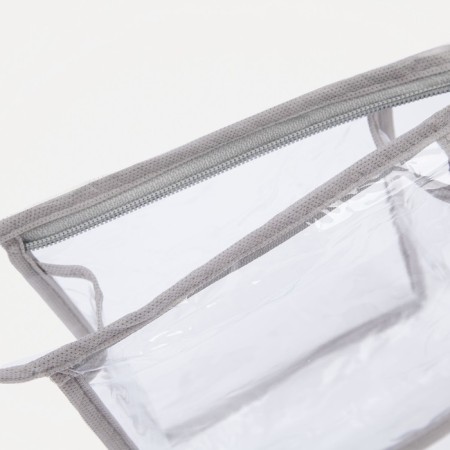 Lightning cosmetic bag, gray/transparent color-4