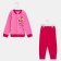 Set (blouse-tank) for a girl, pink color, height 80 cm