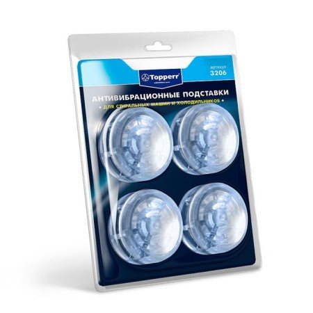 Anti -vibration shock -absorbing topperr stands, transparent, in a blister, 4 pcs.