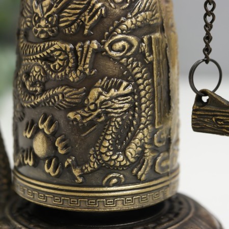 Bell-hog metal table "Dragon" 12x9x7 cm-4