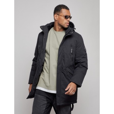 Extensive male winter park, size 48, black color-7