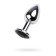 Anal plug with the Toyfa Metal rhinestone, dark silver, with a ring of ruby ​​color, 7 cm, d = 2.7 cm