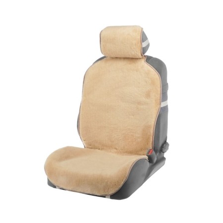 Kit on the seat, natural wool, 145x55 cm, beige