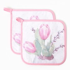 Set of Tulips Ethel Tulips 2pcs, 19x19cm, Sarzha, 100% X/L, Vatin 250g/M2