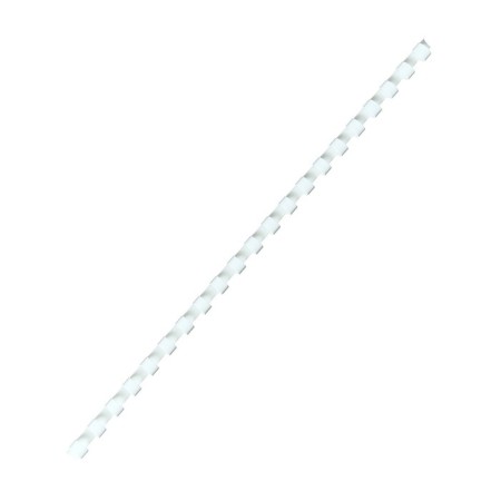 Plastic binding springs, D = 6mm, 100 pieces, sew 2-30 sheets, white/black, Geleos-2