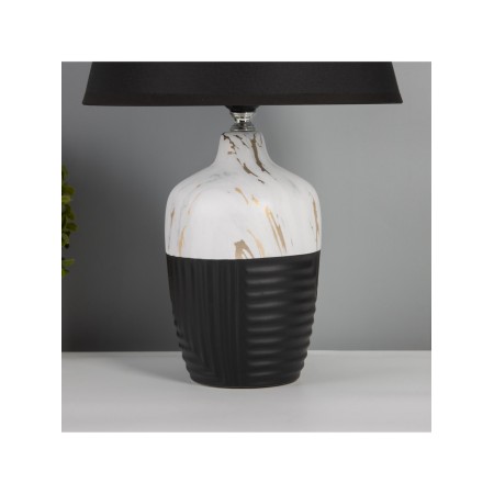 Table lamp "Strict lines" 1x40W E27 black/white 25x25x40cm-3