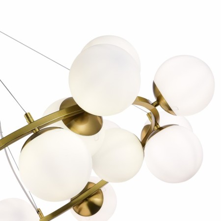 Suspended EVOLUCE lamp. Sle1191-203-20. Fratta. 20x60 watts, E27, 88x88x99 cm, golden color-5