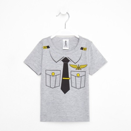 T-shirt Children's KAFTAN "pilot", gray, height 122-128 (34)-3
