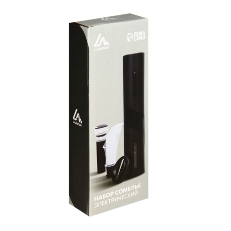 Set of sommelier Electric Luazon LSH-04, traffic jam, aerator, corkscrew, from batteries, plastic-11