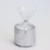 Candle "Cylinder" in a candlestick of gypsum is small, 5x3.5cm, silver