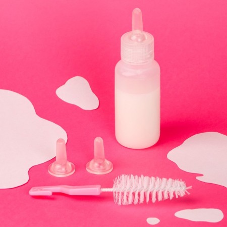 A set for feeding puppies and kittens (a bottle of 60 ml, nipple and ruff)-1
