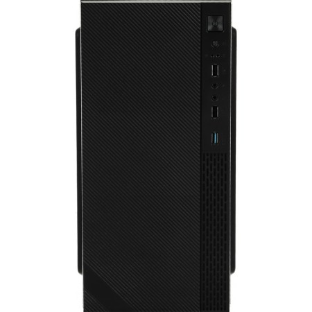 The ACCORD ACC-263B case is black without BP MATX 1x80mm 2xusb2.0 1xusb3.0 audio-1