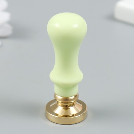 Printing for wax with a plastic handle "Flower pattern" 2.5x2.5 cm-2