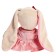 Soft toy "Bunny Lin", in a pink velvet dress with a bow, 20 cm