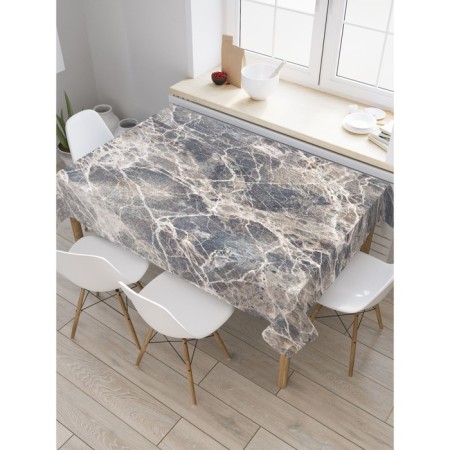 The tablecloth “Marble cracks”, rectangular, Saten, size 120x145 cm