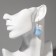Earrings Assorted "Joy" a racket and a stake, the color is blue pink in silver