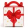 Confectionery box with a window, a chest, “bow”, 20 x 20 x 20 cm
