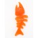Chewing toy "plankton" Transparent, pp, 12.5 cm, orange