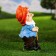 Garden figure "Dwarf with a broom" 30x14x14cm