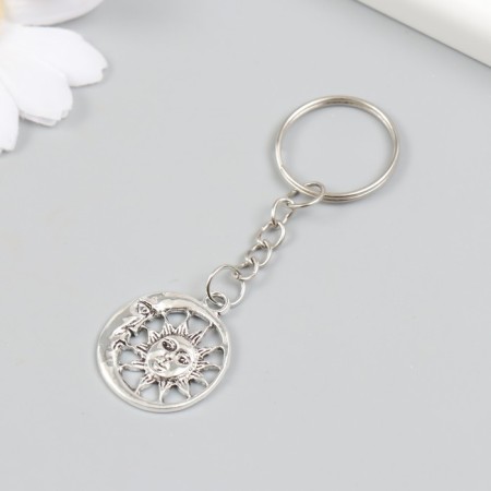 Frill metal "Sun and month" silver 2.4x2.8 cm-1
