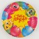 Disposable paper plate "Happy Birthday" Funny balls, 18 cm