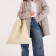 Bag Women's Shoper on the button, beige color